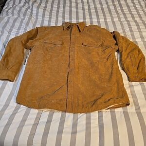 Montage Collection Brown 100% Polyester Button‎ Front Shirt/Jacket Size XL